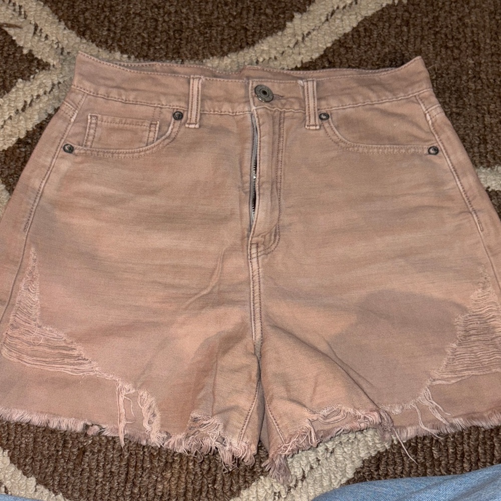 American Eagle Outfitters High Waist Tan Shorts
